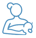 Woman breastfeeding baby